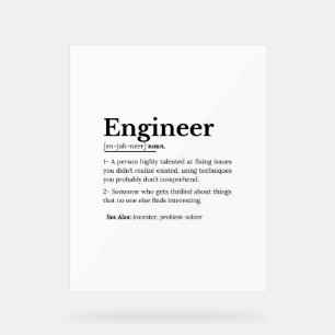 Señal Acrílica El verdadero significado de un ingeniero