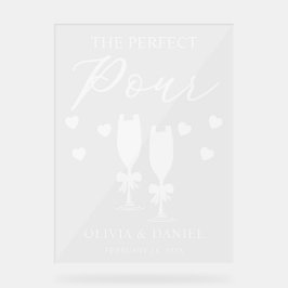 Señal Acrílica El Vierto Perfecto Boda Personalizada