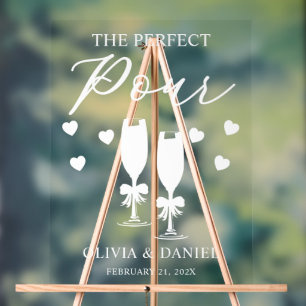 Señal Acrílica El Vierto Perfecto Boda Personalizada