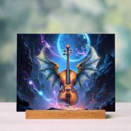 Señal Acrílica El Violín Alado de los Reinos a la Luz de la Luna