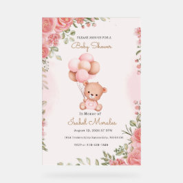 Señal Acrílica Elefante Cutáneo Acuarela Niña Ducha