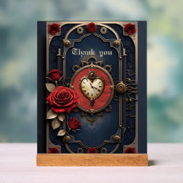 Señal Acrílica Elegancia Eterna – Corazón de Relojería.