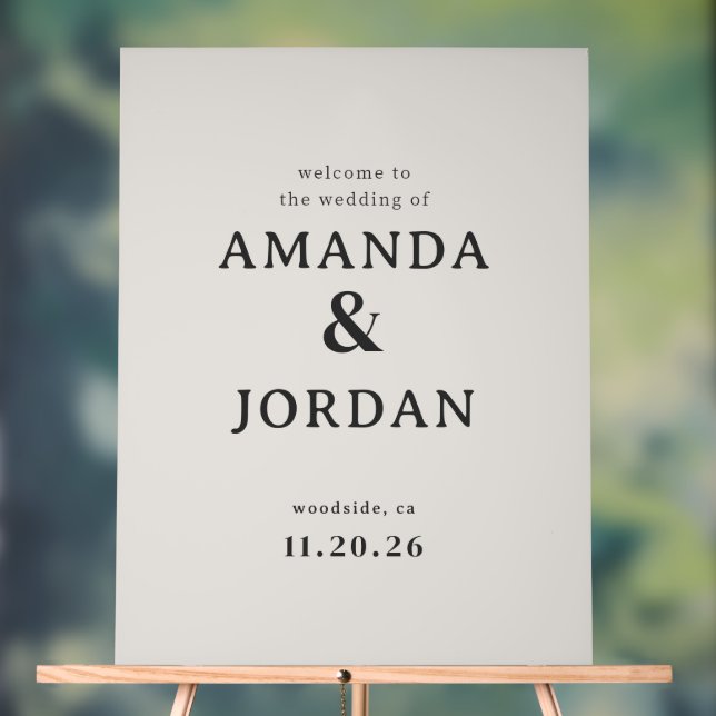 Señal Acrílica Elegant Black Calligraphy (Neutral )