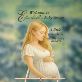 Señal Acrílica Elegant Bohemian Mom to be Baby Shower