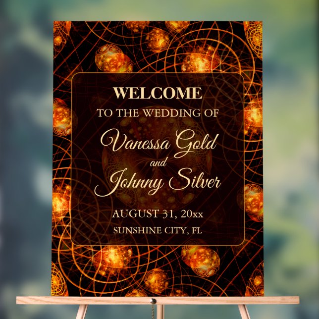 Señal Acrílica Elegant Classic Boho Modern Gold #901 Wedding (Neutral )