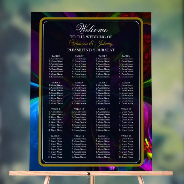 Señal Acrílica Elegant Classic Modern Floral Pattern #902 Wedding (Neutral )