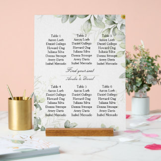 Señal Acrílica Elegant “Find Your Seat” Wedding Sign