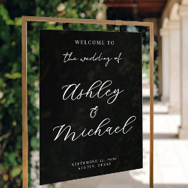 Señal Acrílica Elegant Modern Wedding Acrylic Welcome Sign