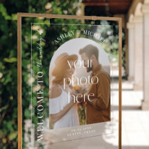 Elegante Boda de fotografía acrílico moderno signo