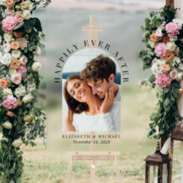 Señal Acrílica Elegante Boda de fotografía arcánico