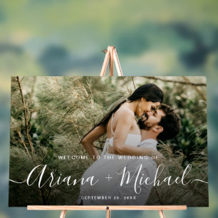 Señal Acrílica Elegante Boda de fotos de Personalizado de nombres