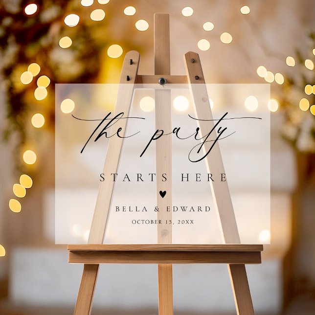 Señal Acrílica Elegante Boda de Moda Bienvenida Rótulo acrílico (Subido por el creador)