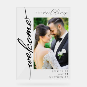 Señal Acrílica Elegante Boda fotográfico moderno
