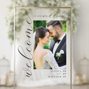 Señal Acrílica Elegante Boda fotográfico moderno