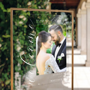 Señal Acrílica Elegante Boda fotográfico moderno
