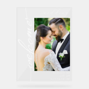 Señal Acrílica Elegante Boda fotográfico moderno