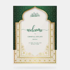Señal Acrílica Elegante Boda islámico