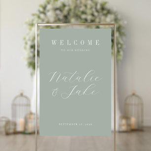 Señal Acrílica Elegante Boda Minimalista