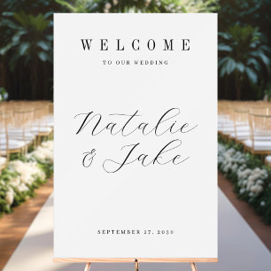 Señal Acrílica Elegante Boda Minimalista
