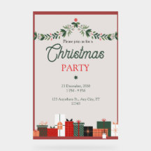 Elegante cartel acrílico moderno para Navidad fest