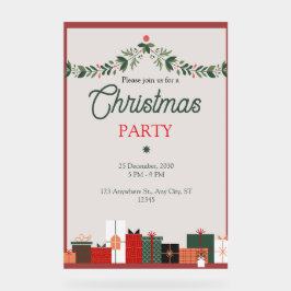 Señal Acrílica Elegante cartel acrílico moderno para Navidad fest
