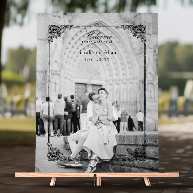 Señal Acrílica Elegante Clásica bienvenida floral Rococo Francesa (Subido por el creador)