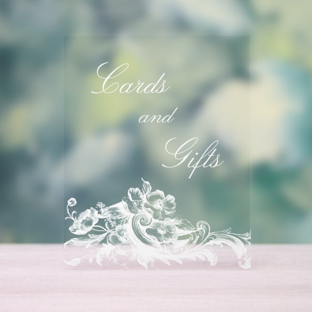 Señal Acrílica Elegante clásico floral rococó francés (Neutral )