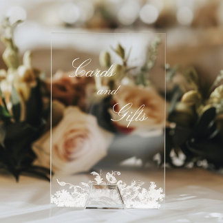 Señal Acrílica Elegante clásico floral rococó francés
