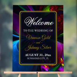 Señal Acrílica Elegante Clásico Moderno Patrón Floral #902 Boda