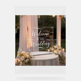 Señal Acrílica "Elegante diseño de signo de bienvenida acrílico B