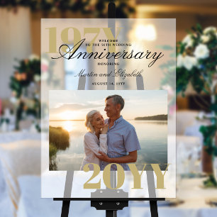 Señal Acrílica Elegante foto de aniversario de bodas número 50