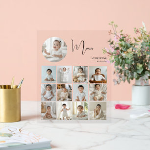 Señal Acrílica Elegante foto de mi Personalizado de primer año de