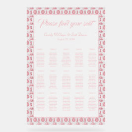 Señal Acrílica Elegante gráfico de asientos acrílicos de Boda de 