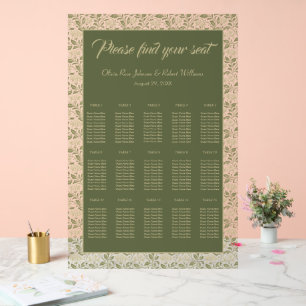 Señal Acrílica Elegante gráfico de asientos acrílicos de Boda ver