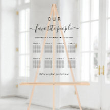 Elegante guión 8 Tabla Boda de asientos