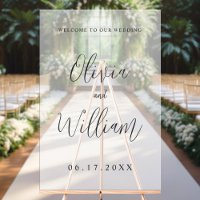 Elegante guion de caligrafía Boda Bienvenida Helad
