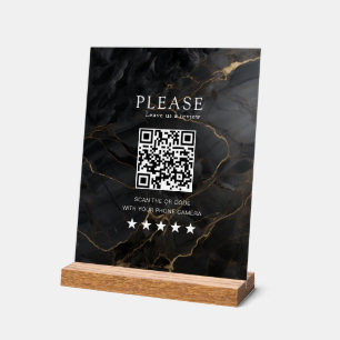 Señal Acrílica Elegante, Marble-Negro-Oro, Salón, Revisión de cód