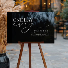 Señal Acrílica Elegante Minimalista ensayo negro bienvenida a la 