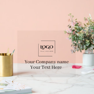 Señal Acrílica Elegante plantilla de tu logo personalizada