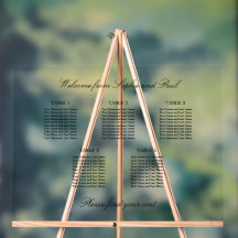 Elegante Rótulo acrílico de 5 asientos de mesa