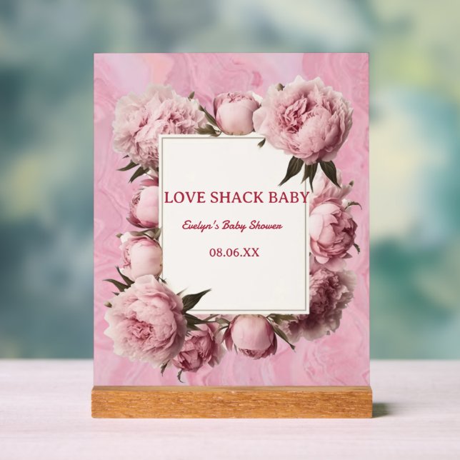 Señal Acrílica Elegante Rótulo acrílico - Perfecto para Bodas, ev (Neutral )