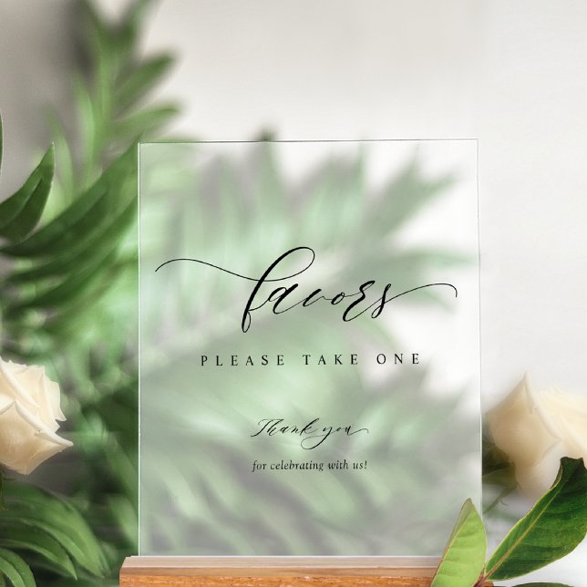 Señal Acrílica Elegante Script Wedding Favorece el estilo de Fros (Subido por el creador)