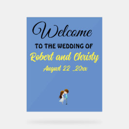 Señal Acrílica Elegante signo de bienvenida acrílico Personalizad