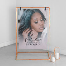 Elegante signo de bienvenida de dulces acrílicos 1