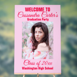Señal Acrílica Elegante signo de bienvenida de foto de graduado