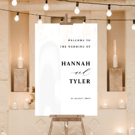 Señal Acrílica Elegante y moderno Boda bienvenida blanco