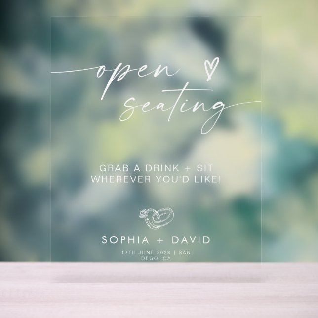 Señal Acrílica Elegantes asientos asignados de boda no son nuestr (Neutral )