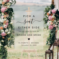 Elige un asiento a cualquier lado Bodas Asientos A