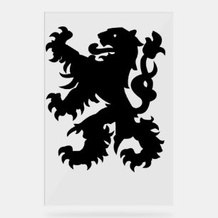 Señal Acrílica Emblema del León Flamenco