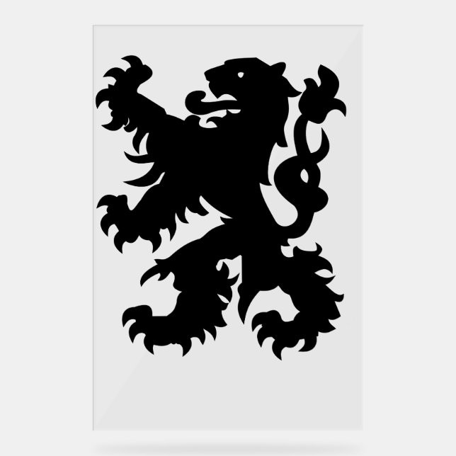 Señal Acrílica Emblema del León Flamenco (Anverso)